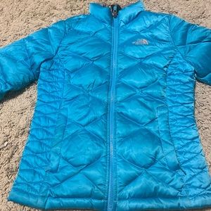The North Face Girls Puff Jacket Turquoise